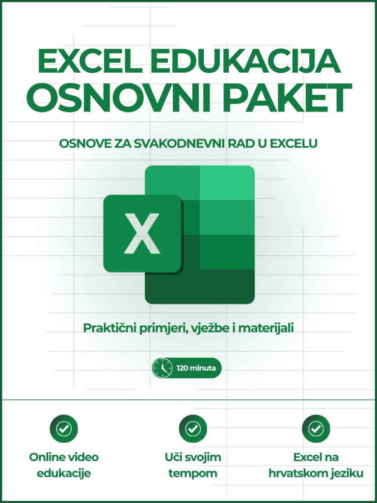 EXCEL EDUKACIJA - OSNOVNI PAKET